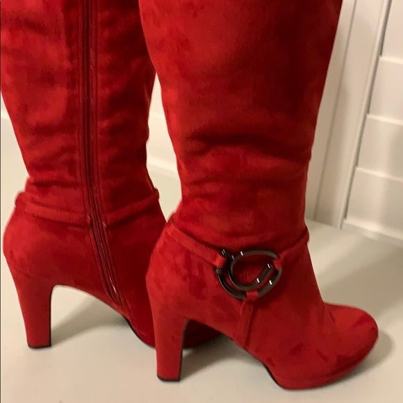 Red IMPO Stretch Boots 8 M NWOT - Picture 7 of 15